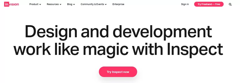 InVision home page