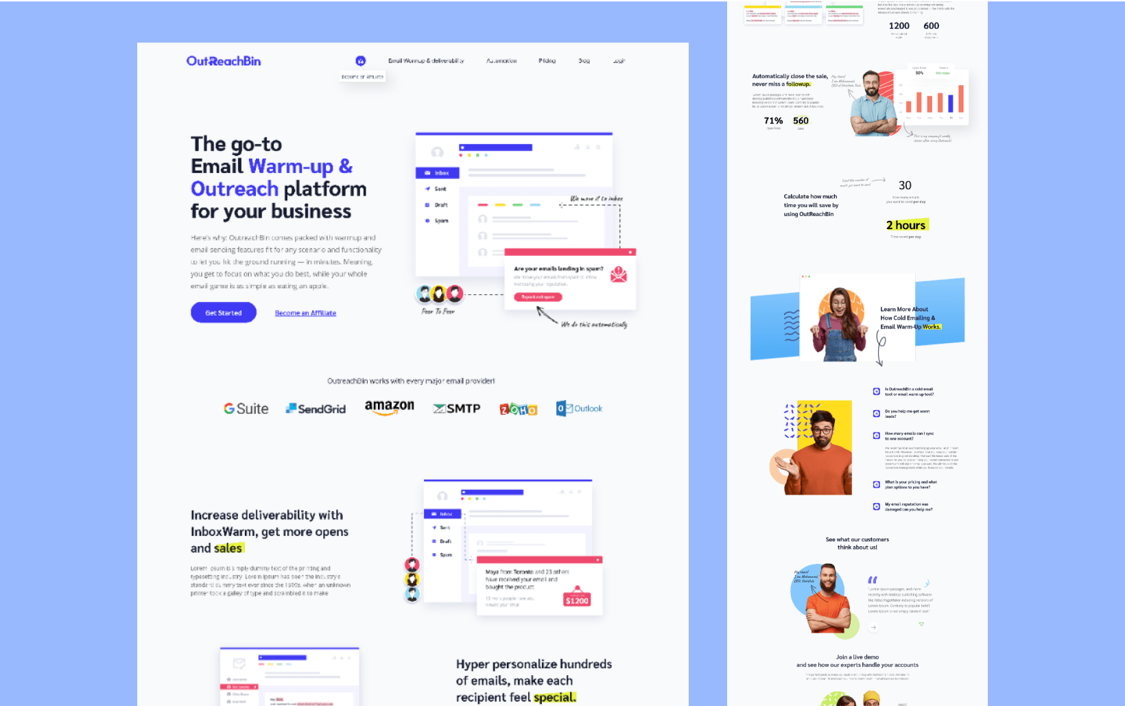 onemorelead landing page
